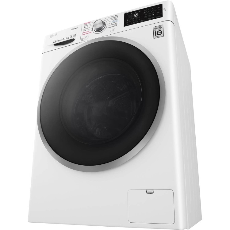 LG FWJ685WS 8kg Wash 5kg 1400rpm Dry 6Motion Direct Drive Freestanding Washing Machine With Steam - White