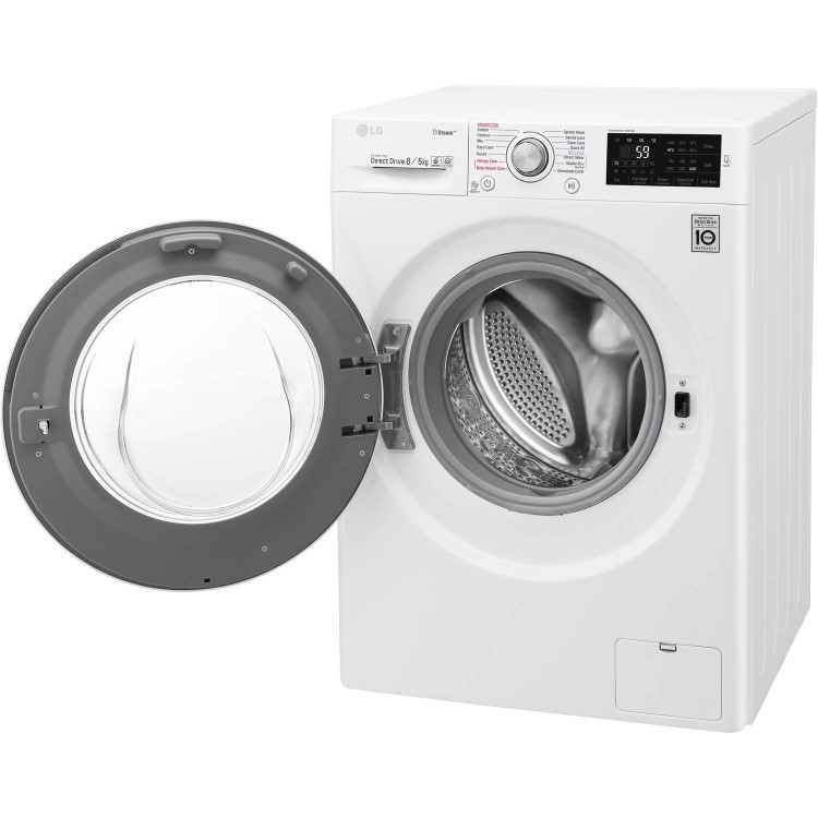 LG FWJ685WS 8kg Wash 5kg 1400rpm Dry 6Motion Direct Drive Freestanding Washing Machine With Steam - White