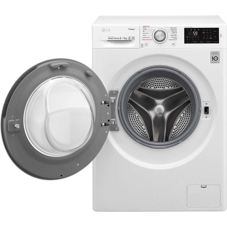 LG FWJ685WS 8kg Wash 5kg 1400rpm Dry 6Motion Direct Drive Freestanding Washing Machine With Steam - White