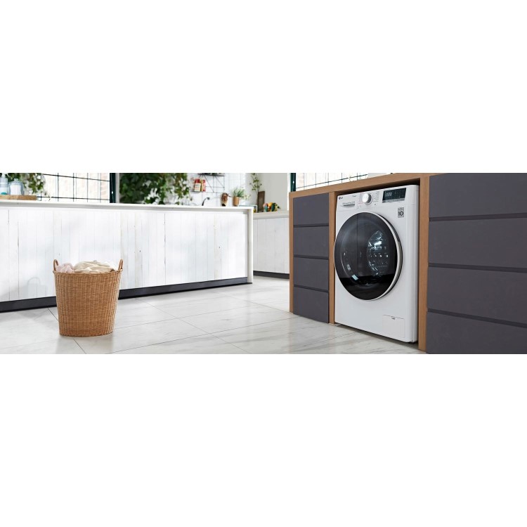 LG FWJ685WS 8kg Wash 5kg 1400rpm Dry 6Motion Direct Drive Freestanding Washing Machine With Steam - White