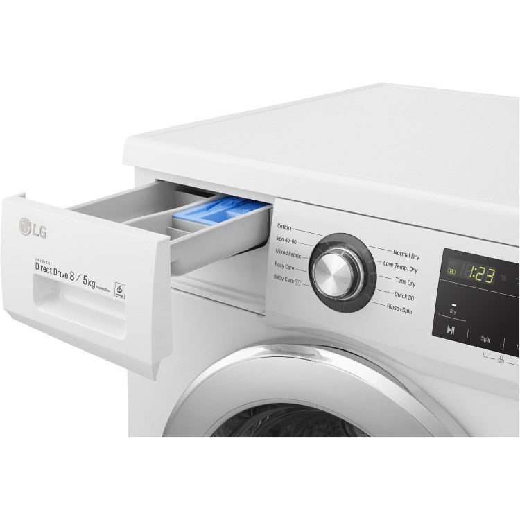 LG Freestanding 8kg Wash 5kg Dry 1400rpm Freestanding  Washer Dryer - White