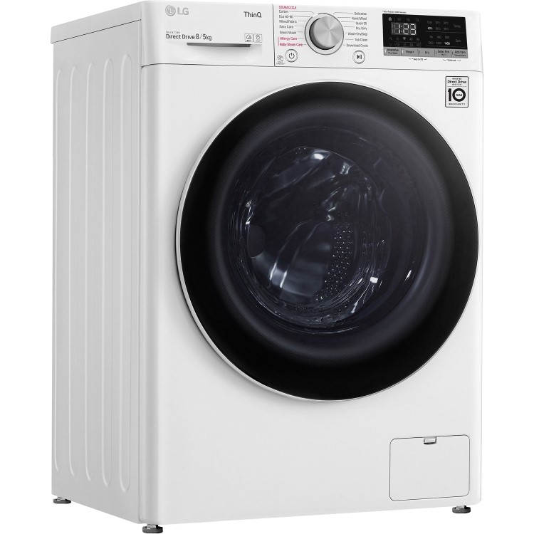 LG FWV585WSE Freestanding Wifi Connected 8kg Wash 5kg Dry 1400rpm Washer Dryer - White