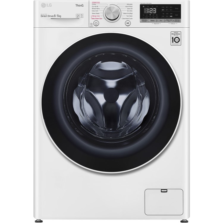 LG FWV585WSE Freestanding Wifi Connected 8kg Wash 5kg Dry 1400rpm Washer Dryer - White