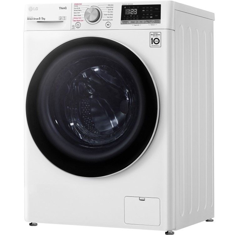LG FWV585WSE Freestanding Wifi Connected 8kg Wash 5kg Dry 1400rpm Washer Dryer - White