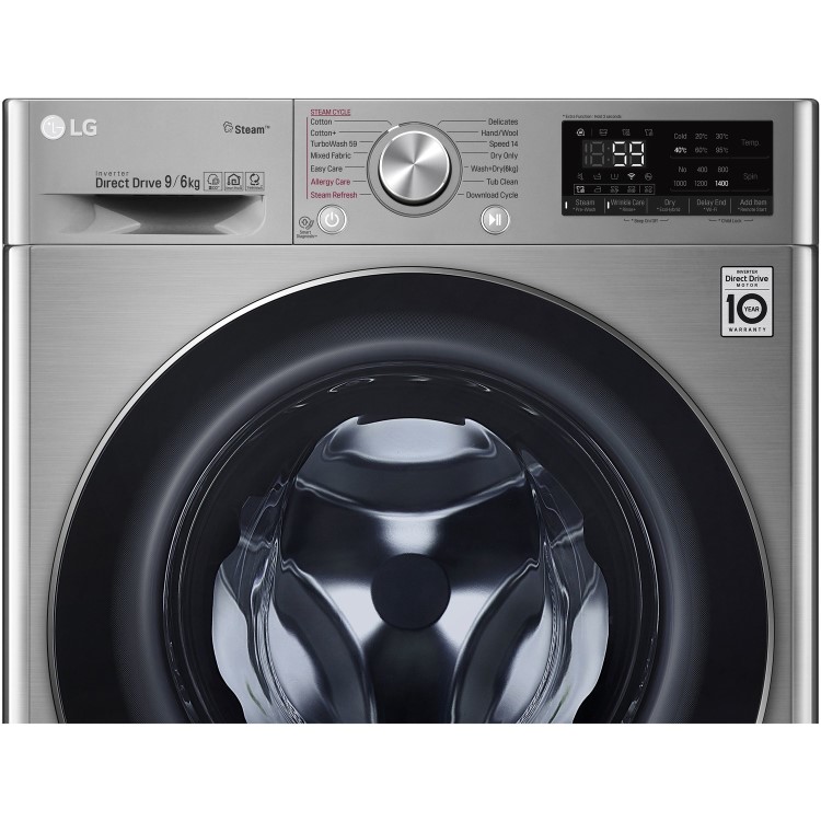LG FWV796STS 9kg Wash 6kg Dry 1400rpm Washer Dryer - Graphite