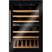 CDA FWV901BL 90cm High Built-in Dual Zone Wine Cooler Black