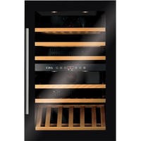 CDA FWV901BL 90cm High Built-in Dual Zone Wine Cooler Black