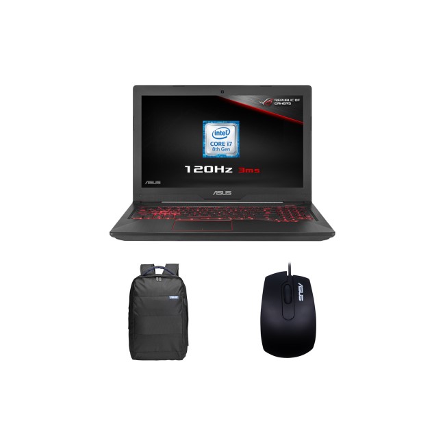 ASUS TUF Core i7-8750H 8GB 256GB + 1TB GTX 1060 15.6 Inch Windows 10 Home Gaming Laptop Inc Bag & Mouse
