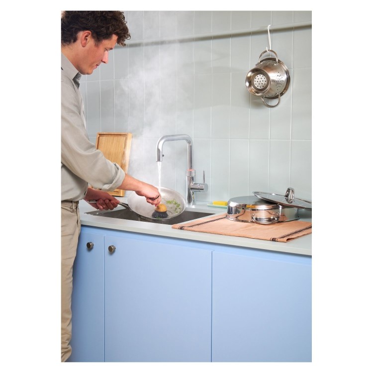 Quooker Flex Square Instant Boiling Water Tap Chrome + Pro3 3L Boiling Water Tank