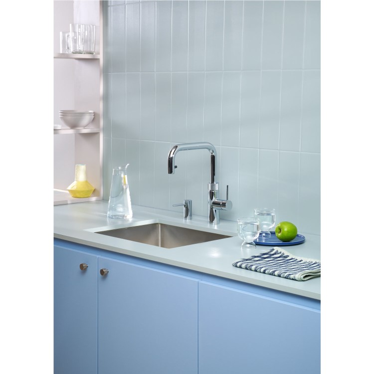 Quooker Flex Square Instant Boiling Water Tap Chrome + Pro3 3L Boiling Water Tank