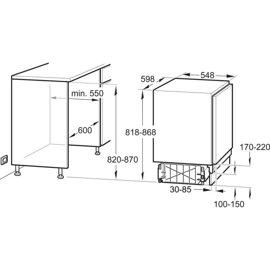 Refurbished Neff N50 G4344XFF0G Integrated 98 Litre Under Counter