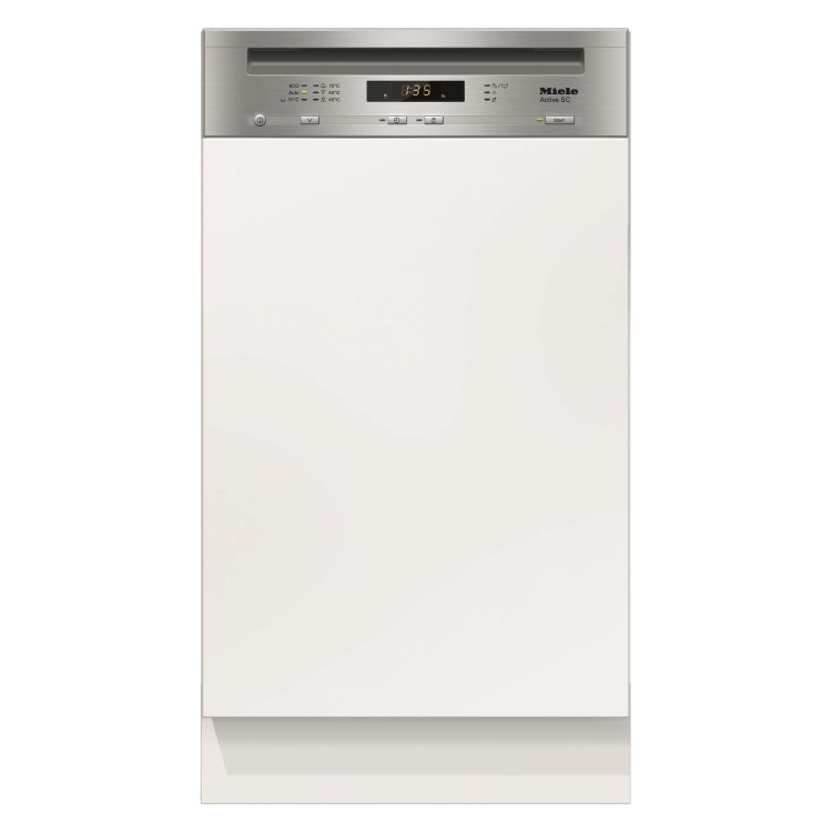 Miele Active G4620SCiclst 9 Place Slimline Semi Integrated Dishwasher - Clean Steel Control Panel
