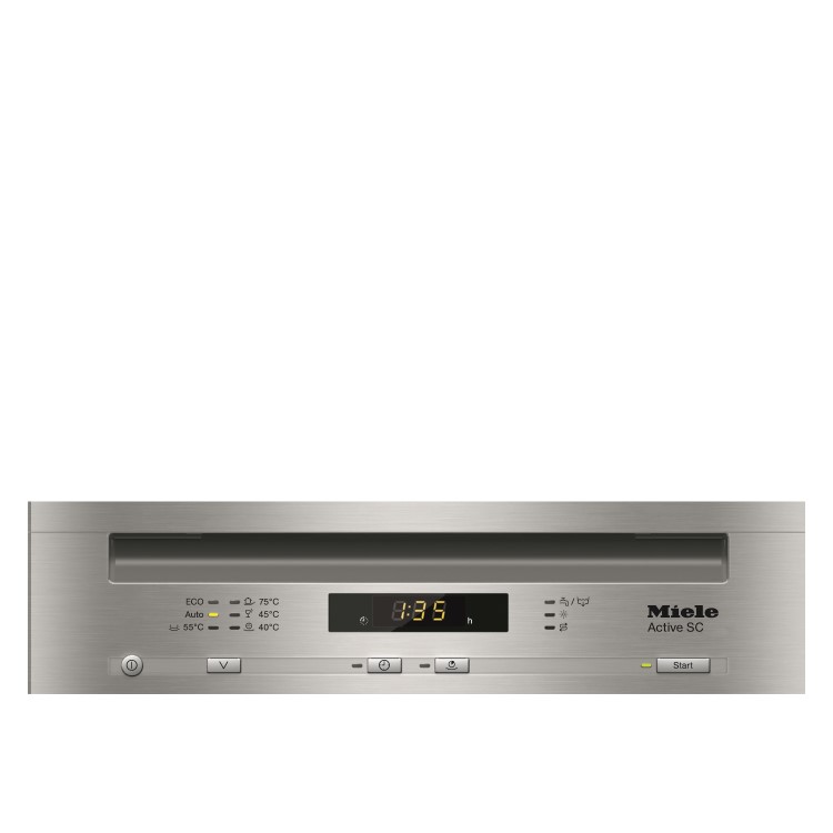 Miele Active G4620SCiclst 9 Place Slimline Semi Integrated Dishwasher - Clean Steel Control Panel