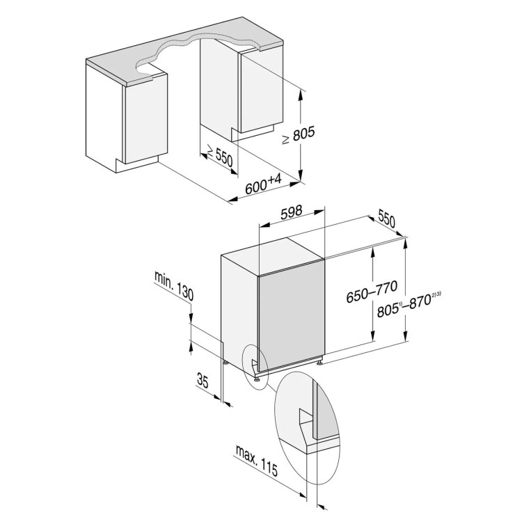 Miele Integrated Dishwasher - QuickPowerWash Silver control panel A-rated