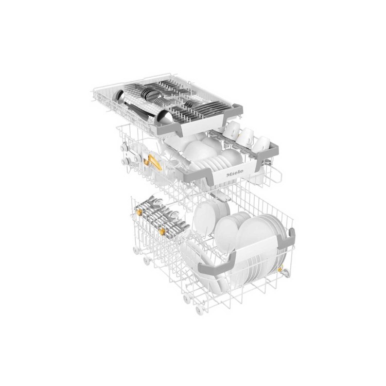 Miele Series 7000 Integrated Slimline Dishwasher - C-Rated, Silver control panel