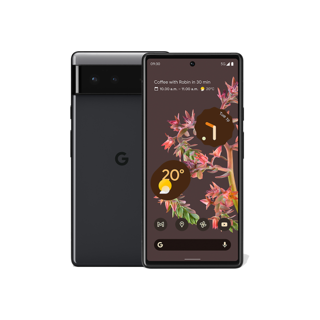 Refurbished Google Pixel 6 Stormy Black 6.4" 128GB 5G Unlocked & SIM Free Smartphone