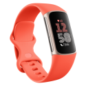 GA05184-GB Fitbit Charge 6 Champagne Gold Aluminium with Coral Band Fitness Tracker