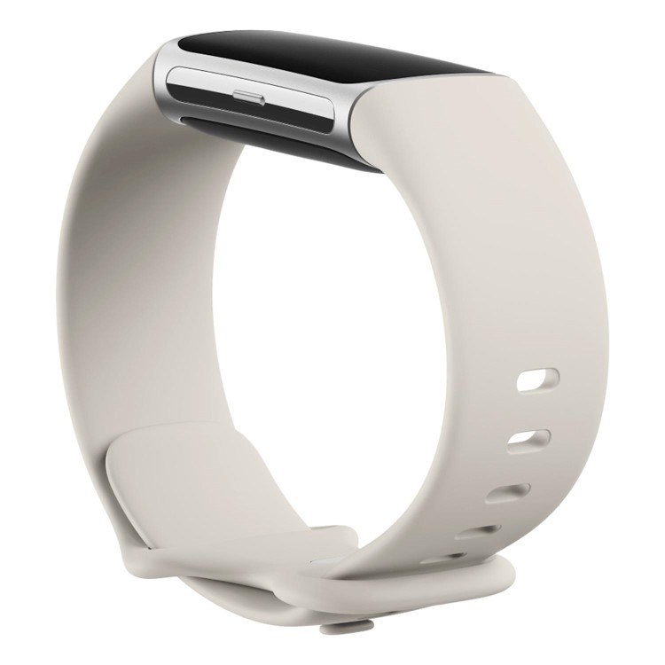 Fitbit Charge 6 Silver Aluminium with White Band Fitness Tracker