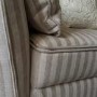 3 Seater Pull-Out Sofa Bed with Storage in Beige Striped Chenille - Gaia