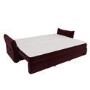 3 Seater Pull-Out Sofa Bed with Storage in Burgundy Velvet - Gaia