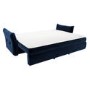 Navy Velvet Futon Sofa Bed with Storage - Seats 3 - Gaia
