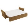 Caramel Brown Chenille Futon Sofa Bed with Storage - Seats 3 - Gaia