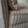 Beige Striped Chenille 3 Seater Futon Sofa Bed with Storage - Gaia
