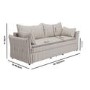 3 Seater Pull-Out Sofa Bed with Storage in Burgundy Velvet - Gaia