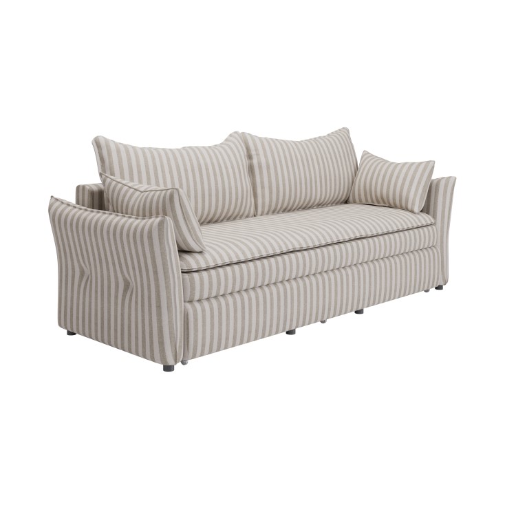 3 Seater Pull-Out Sofa Bed with Storage in Burgundy Velvet - Gaia