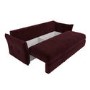 Burgundy Velvet 3 Seater Futon Sofa Bed with Storage - Gaia