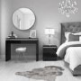 Gabriella Black High Gloss Diamante 2 Drawer Bedside Table 