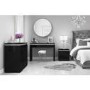 Gabriella Black High Gloss Diamante 2 Drawer Bedside Table 