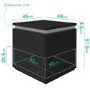 Gabriella Black High Gloss Diamante 2 Drawer Bedside Table 