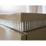 Gabriella Mink High Gloss Diamante 2 Drawer Bedside Table