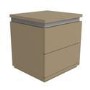 Gabriella Mink High Gloss Diamante 2 Drawer Bedside Table