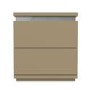 Gabriella Mink High Gloss Diamante 2 Drawer Bedside Table
