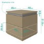 Gabriella Mink High Gloss Diamante 2 Drawer Bedside Table