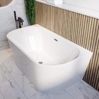 GRADE A1 - Freestanding Double Ended Back to Wall Bath 1700 x 800mm - Gable