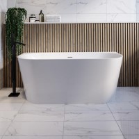 Freestanding Double Ended Back to Wall Bath 1700 x 800mm - Gable Freestanding Double Ended Back to Wall Bath 1700 x 800mm - Gable