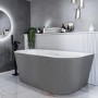 Grey Freestanding Double Ended Back to Wall Bath 1700 x 800mm - Gable