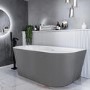 GRADE A1 - Grey Freestanding Double Ended Back to Wall Bath  1700 x 800mm - Gable