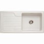 Single Bowl Inset White Ceramic Kitchen Sink with Reversible Drainer - Franke Galassia