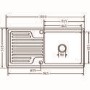 Single Bowl Inset White Ceramic Kitchen Sink with Reversible Drainer - Franke Galassia