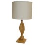 Table Lamp with Cream Linen Shade & Oak Base - Argenta