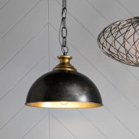 Metal Pendant Light in Black and Gold - Barletta Metal Pendant Light in Black and Gold - Barletta