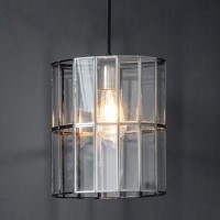 Glass & Chrome Pendant Light - Bordner