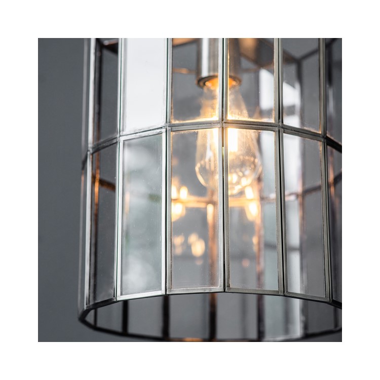 Glass & Chrome Pendant Light - Bordner
