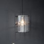Glass & Chrome Pendant Light - Bordner