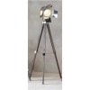 Tripod Floor Lamp with Chrome Spotlight &amp; Wood Legs - Dalton