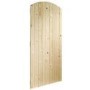 Wooden Pine Ledged & Braced Arched Top Garden Gate - Unfinished 1981 x 762 x 44 mm - XL Joinery